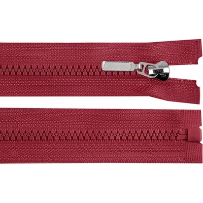 Prima-obchod Kostěný zip No 5 délka 80 cm s ozdobným jezdcem, barva 178 bordó