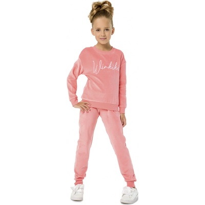 Winkiki Kids Wear dívčí mikina Velur Winkiki růžová