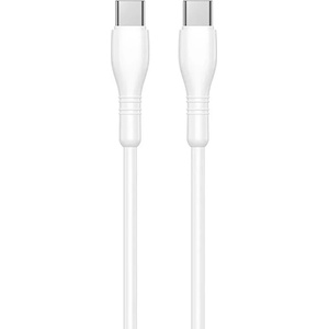 Jellico Кабел Jellico B9, USB-C към USB-C, PD, 66W, 1 метър, бял