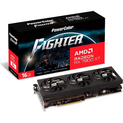 PowerColor PW Fighter AMD Radeon RX 7800 XT 16GB (RX7800XT 16G-F/OC)