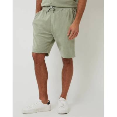 Threadbare Поларени къси панталони Threadbare Men's Fleece Jogger Shorts - Sage