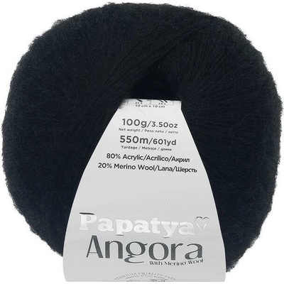 Bellatex Angora Merino Papatya 100g, 2000 čierna