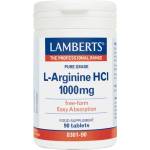 LAMBERTS Хранителна добавка L-Arginine, Lamberts L - Arginine HCI 1000mg 90 caps