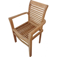 Nábytek Texim Stucking/New teakové stohovatelné křeslo
