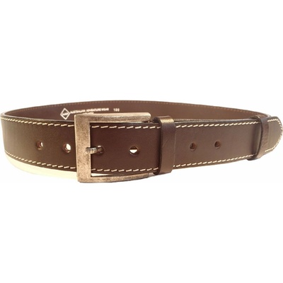 BELT TIMMY kožený hnědý opasek AAW hnědá