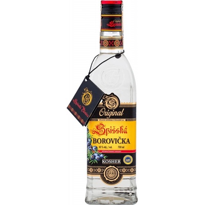 Spišská Borovička Kosher 40% 0,7 l (čistá fľaša)