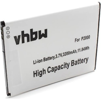 VHBW Батерия за Elephone P2000 / P2000c / P2000s, 3200 mAh (800116345)