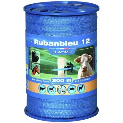 Elektrická páska RUBAN BLEU 12 mm pro elektrický ohradník Délka: 200 m