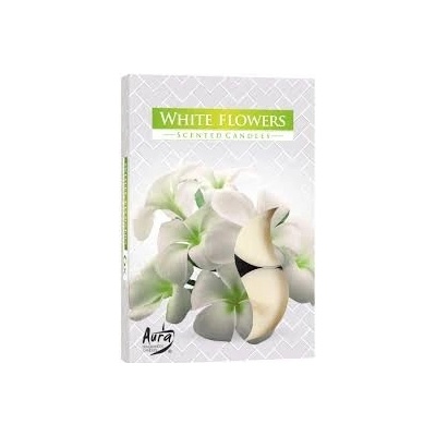 Bispol Aura White Flowers 6 ks