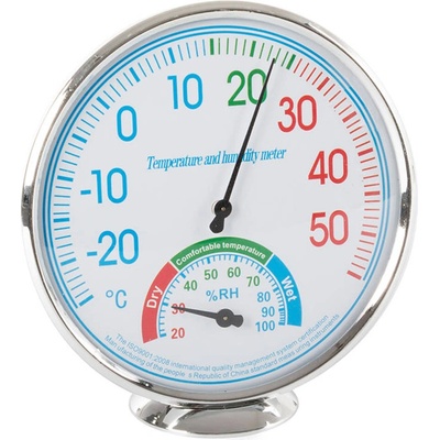 Vlhkomer s teplomerom analóg biely TH-101B