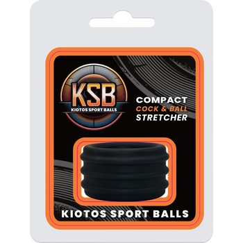 Kiotos KSB Silicone Cockring & Ball Stretcher Compact Black