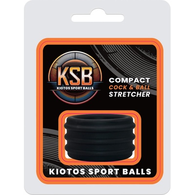 Kiotos KSB Silicone Cockring & Ball Stretcher Compact Black