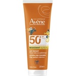 Eau Thermale Avène Слънцезащитно мляко за лице и тяло, Avene Resistant Sun Protection Milk for Kids Face & Body SPF50+ 250 ml