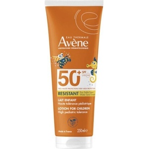 Eau Thermale Avène Слънцезащитно мляко за лице и тяло, Avene Resistant Sun Protection Milk for Kids Face & Body SPF50+ 250 ml
