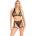 Leg Avenue Lace Bra Top and Panty with Garters 86148 Black