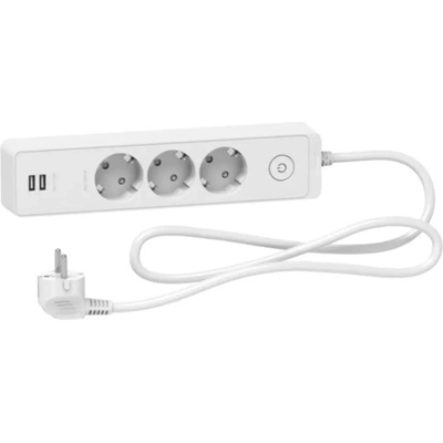 Schneider Electric РАЗКЛОНИТЕЛ 3 ГНЕЗДА 2 usb 1М КАБЕЛ (3606489494018)