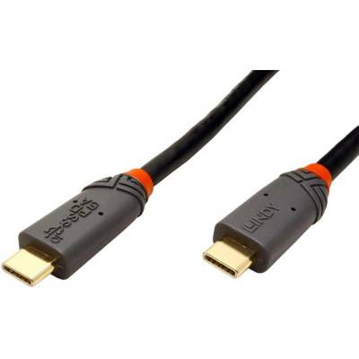 Lindy 36902 USB 3.2 Gen2x2 USB-C ® zástrčka, USB-C ® zástrčka, 1,5m, černý, šedý