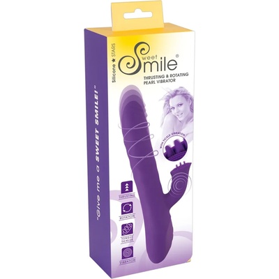 Sweet Smile Thrusting & Rotating Pearl Vibrator Purple
