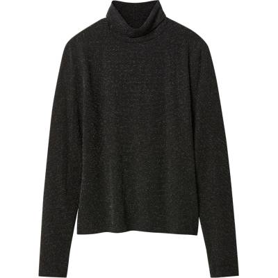 esmara Dámský rolák s dlouhými rukávy černá/stříbrná