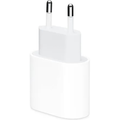Apple Оригинален адаптер Apple USB C, 20W Fast Charger, Бял