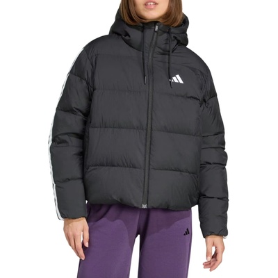 adidas Essentials Climawarm 3 Stripes Puffer Down Hooded Women čierna