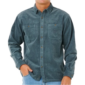 Rip Curl Мъжка риза с копчета Rip Curl Premium Surf Cord L/S Shirt - Pine Night (033-3085-0113)