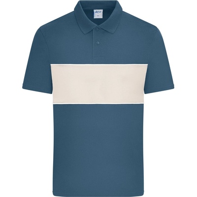James & Nicholson polokošile JN Colour-Block 8050 bio polo krátký rukáv COT028050amt00-dusty blue
