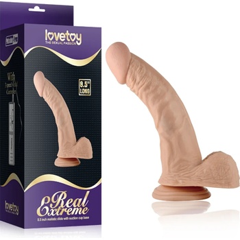 Извито реалистично дилдо с тестиси, 21см. - Real Extreme Dildo 5 (LVTOY00133)