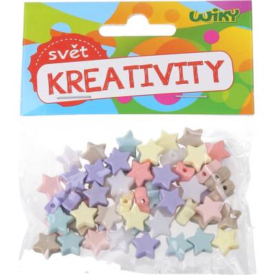 Barevné korálky hvězdičky 15g
