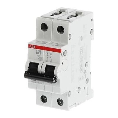 ABB Автоматичен прекъсвач S202 2P 25A крива B 6kA - 2CDS252001R0255 (2CDS252001R0255)