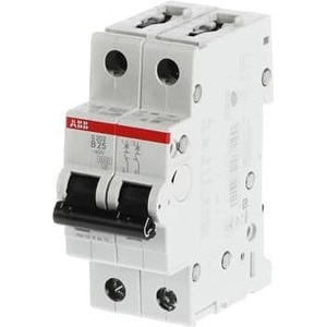ABB Автоматичен прекъсвач S202 2P 25A крива B 6kA - 2CDS252001R0255 (2CDS252001R0255)
