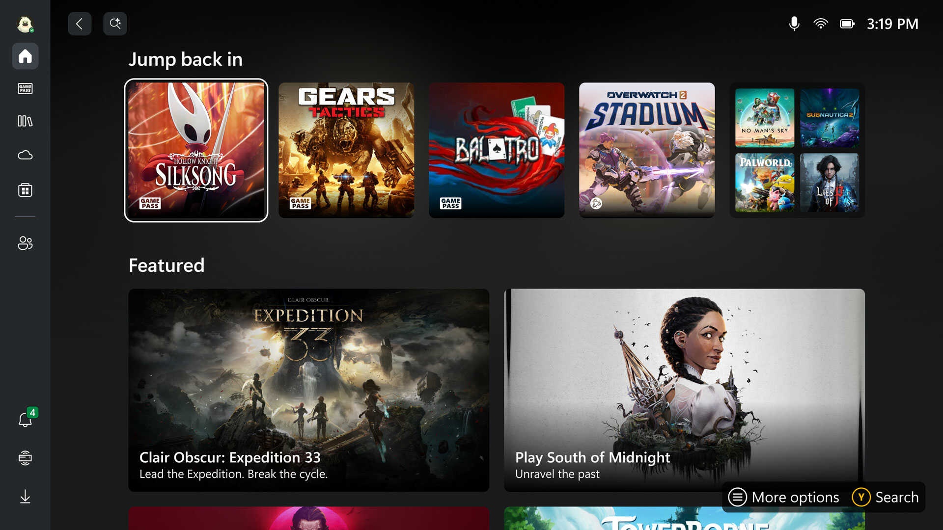 Prostredie Xbox pre ROG Xbox Ally pod Windows 11