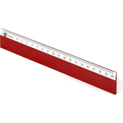 Metrie Scholar-W20DR Dřevěné pravítko tmavěčervené 20 cm