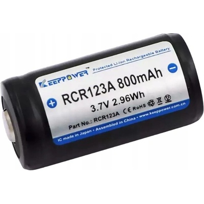 KeepPower RCR123A 800mAh 16340