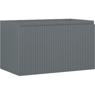 Mexen Rivel шкафче за баня под мивка 80 см, 1 чекмедже, оребрено, графит мат - 91A20-08047-1-BF66 (91A20-08047-1-BF66)