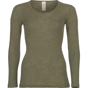 Engel Дамско копринено термобельо Engel Women's Undershirt L/S Merino base layer - Olive - размер 34/36 (EU) (114-0634-1212)