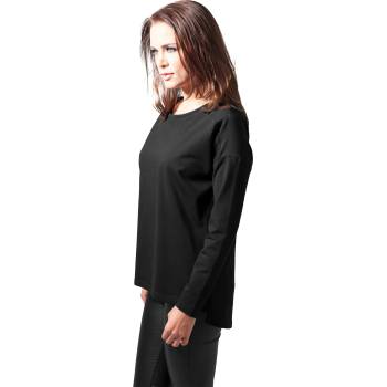 Urban Classics Дамска блуза в черно Urban Classics Ladies Oversize Chiffon Crew UB-TB1182-00017 - Черен, размер XS