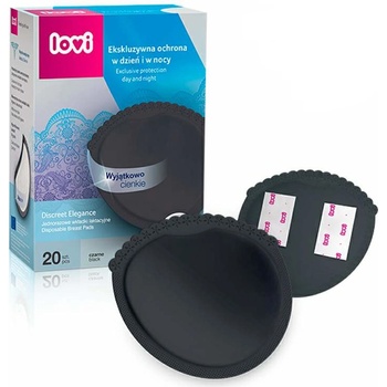 Lovi Подплънки за кърма с гел Lovi - Discreet Elegance, 20 броя, Черни (19/611)