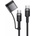 ACEFAST Качествен USB-C към USB-C кабел с MagSafe 3 адаптер - Acefast 2in1 USB-C to USB-C and MagSafe 3 Adapter Cable 240W (120 см) (черен) (C22-05)