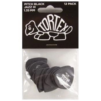Dunlop 482P1.50 - Tortex Pitch Black Jazz III 1.5 12ks