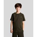 Lyle and Scott Детска тениска Lyle and Scott Lyle & Scott Kids Plain Cotton T-Shirt - Olive