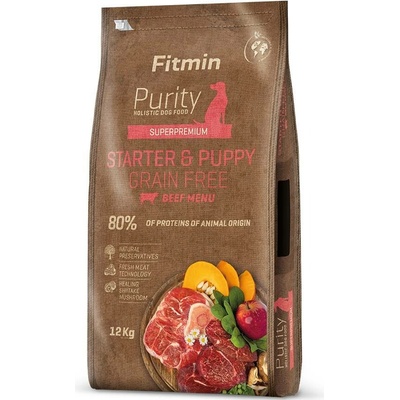 Fitmin Purity Puppy & Starter Grain Free Beef 12 kg