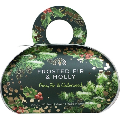 English Soap Company tuhé mýdlo v dárkové krabičce Frosted Fir & Holly 260 g