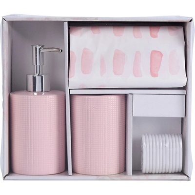 EXCELLENT DOLOMITE súprava doplnkov do kúpeľne 4 ks ružová