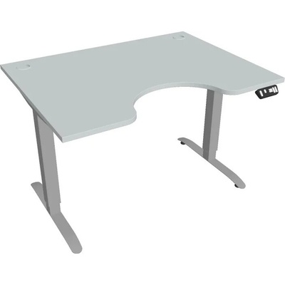 Hobis Office Pro psací stůl Motion MS ERGO 2 Šířka: 120 cm, Barva desky: šedá, Barva kovu: šedá RAL 9006 Šířka 120-180 cm / 27 barevných variant