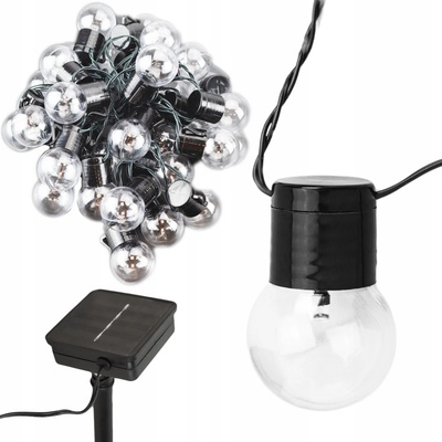 SAPRO Solárna párty osvetlenie reťaz grilanda GIR65 30xLED G40 6,5m