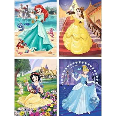 Trefl Mini 56004 Disney Princezny 4 x 20 dílků