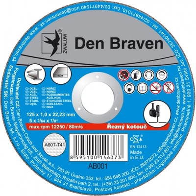 Den Braven Řezný kotouč A60T 115 × 1,0 x 22,23 mm T41 AB001
