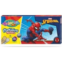 Colorino Kids farebná plastelína 12 farieb zlatá a strieborná Spiderman