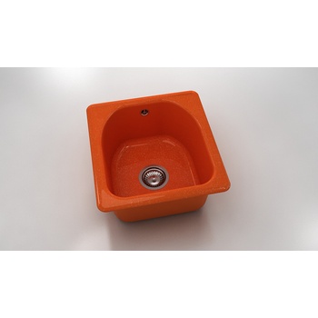 Image 1 of FAT Мивка Classic 217, Polymer marble, 19 Сребрист оранж, с включен сифон